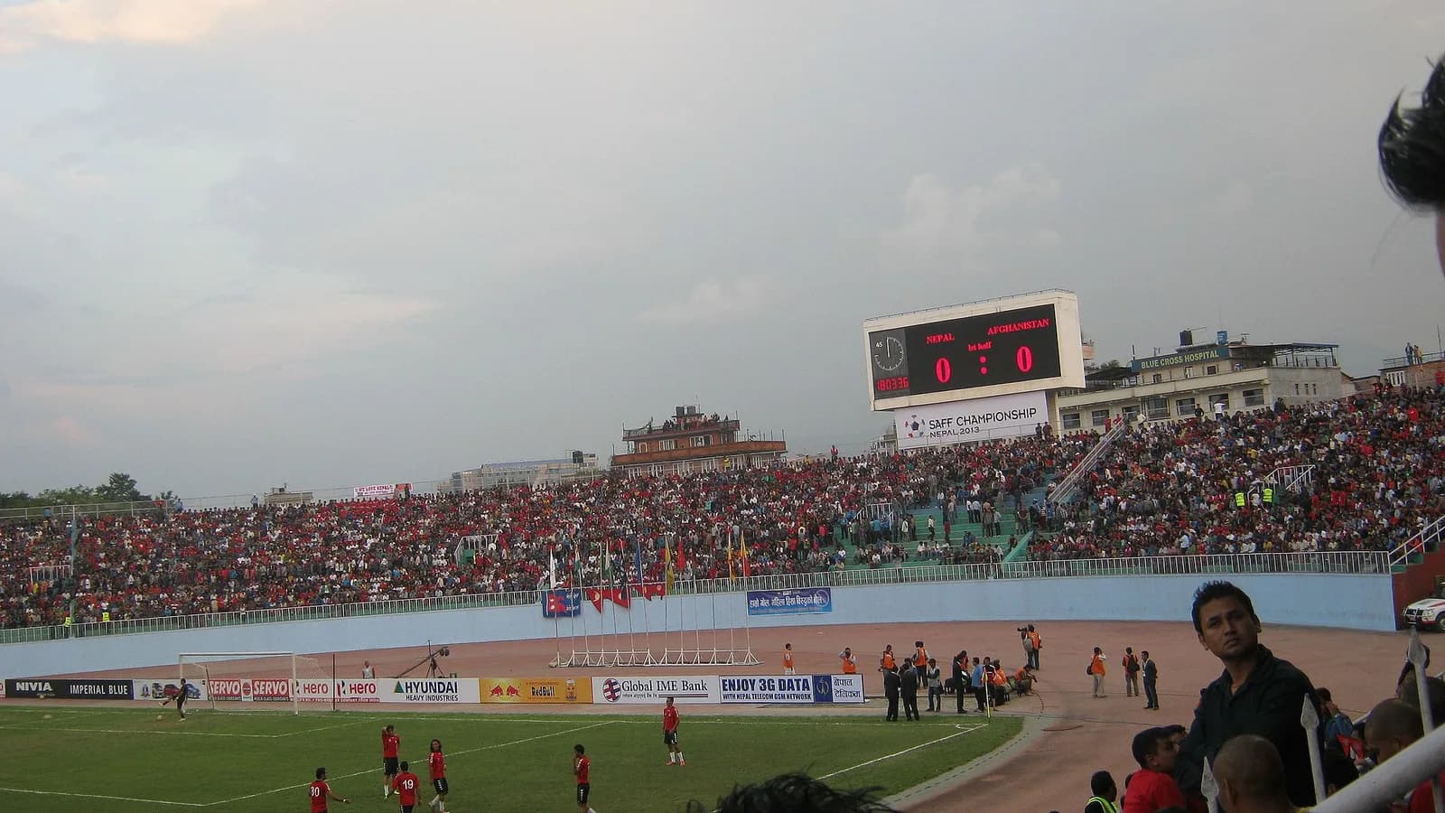 A SAFF Championship football match involving Nepal, the kind of fixture organised under ANFA