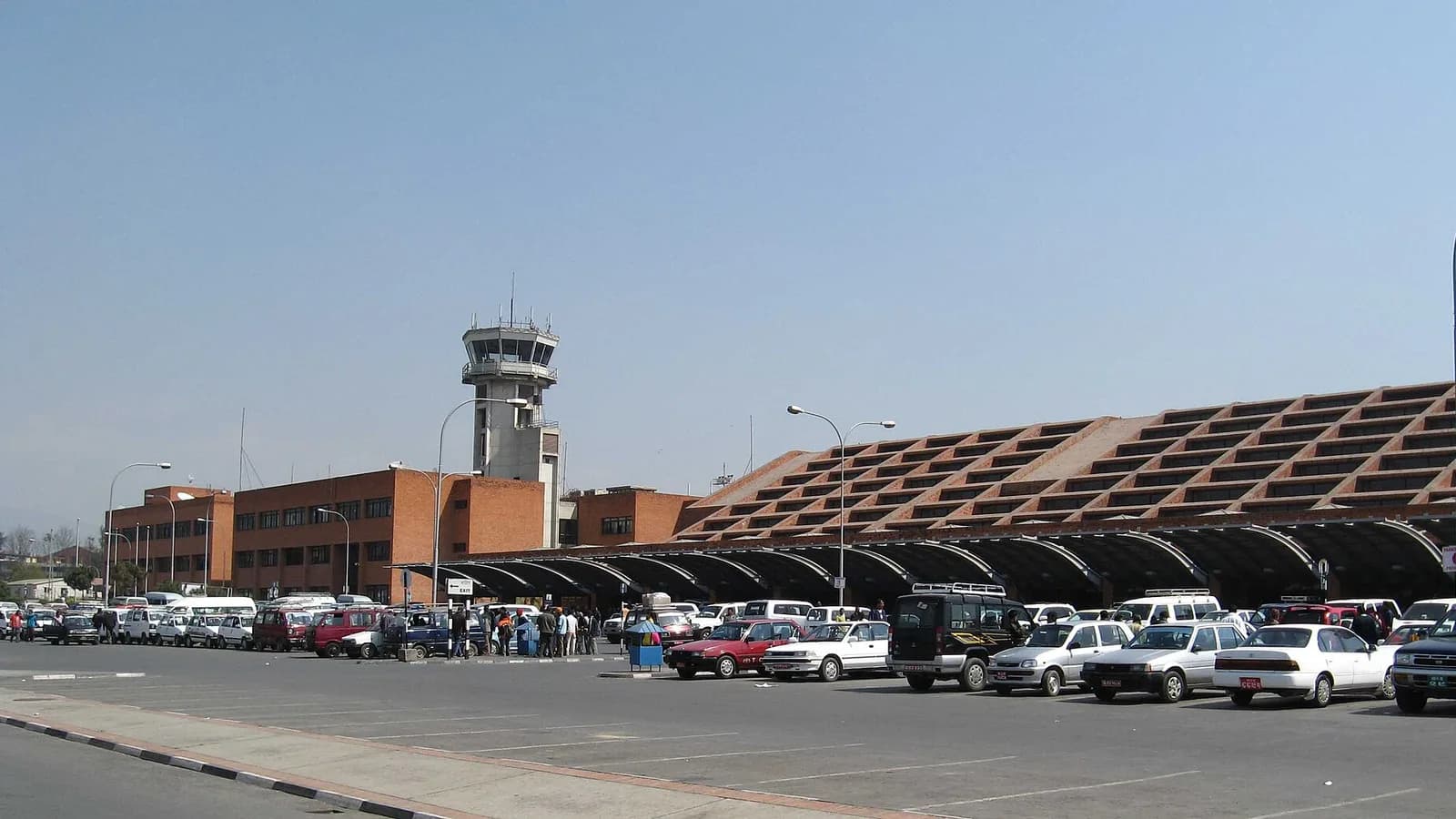 Aircraft and terminal apron at Tribhuvan International Airport in Kathmandu, Nepal