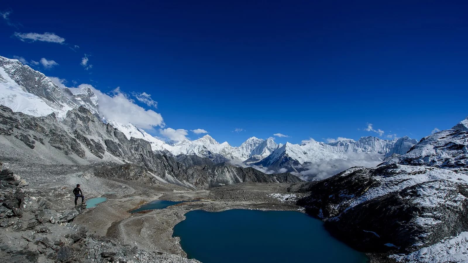 Rugged high-altitude Himalayan wilderness in the Everest region