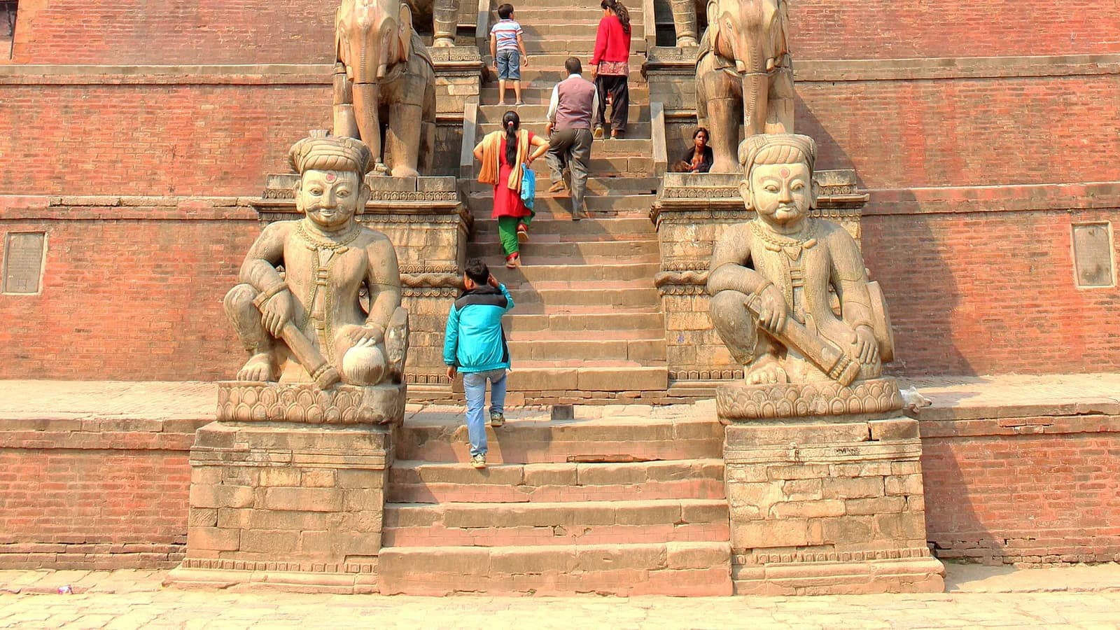 The five-tiered Nyatapola temple rising above Bhaktapur Durbar Square in the Kathmandu Valley
