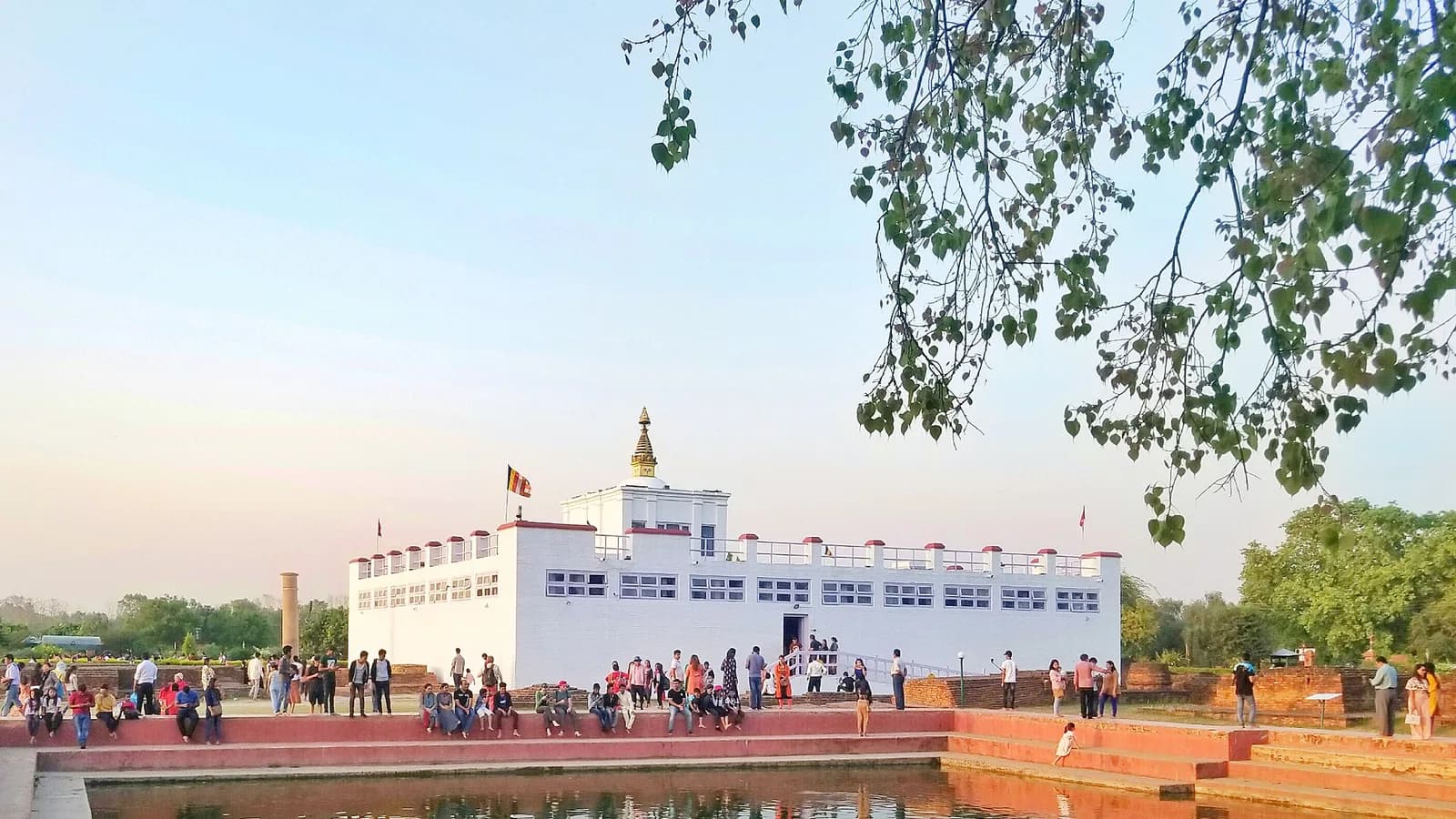 The Maya Devi Temple at Lumbini, Nepal, marking the birthplace of the Buddha