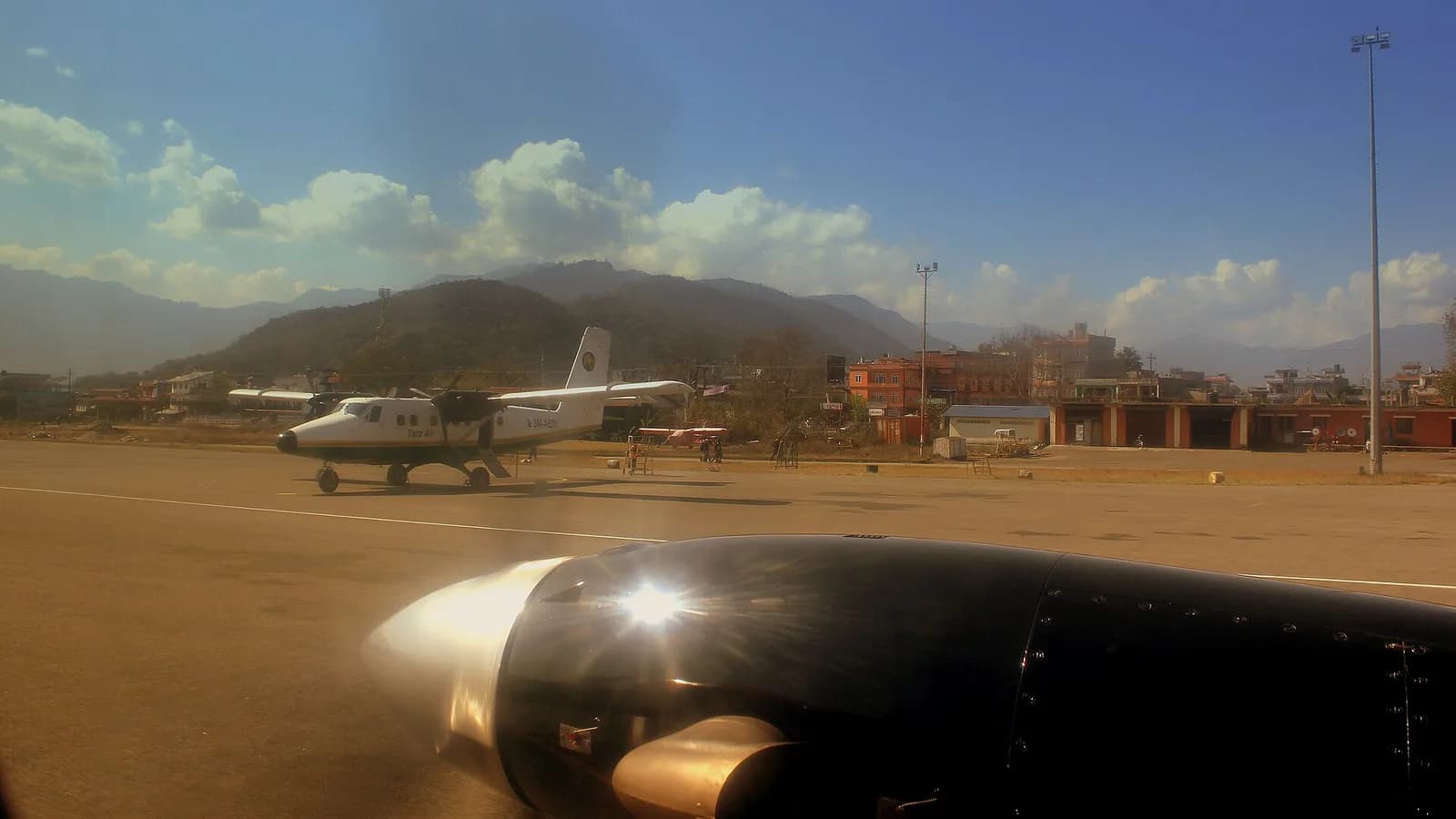 A Buddha Air ATR-72 turboprop aircraft of the type that flies the Kathmandu to Pokhara route