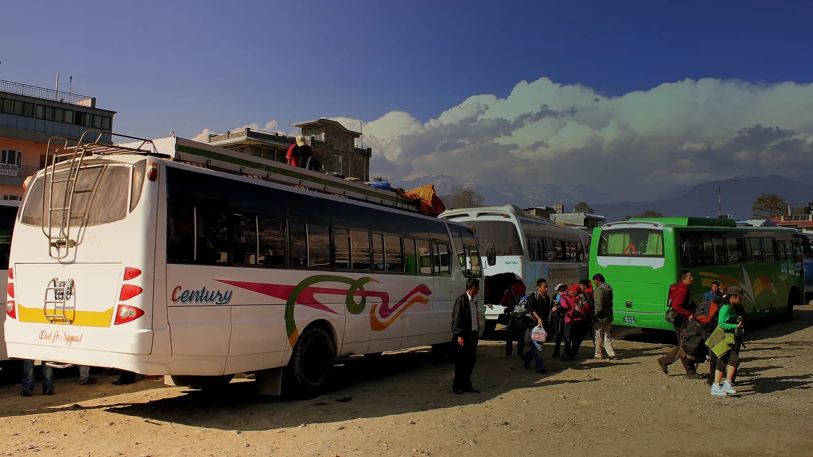 The Prithvi Highway winding through the hills between Kathmandu and Pokhara