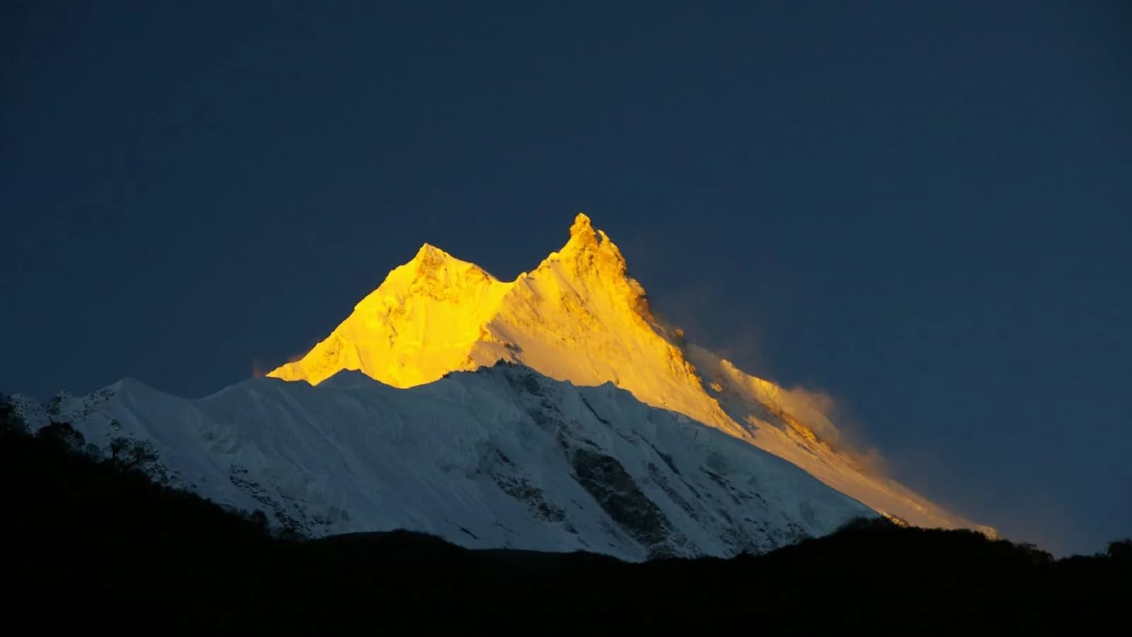 Sunrise over Mount Manaslu in the Nepal Himalaya