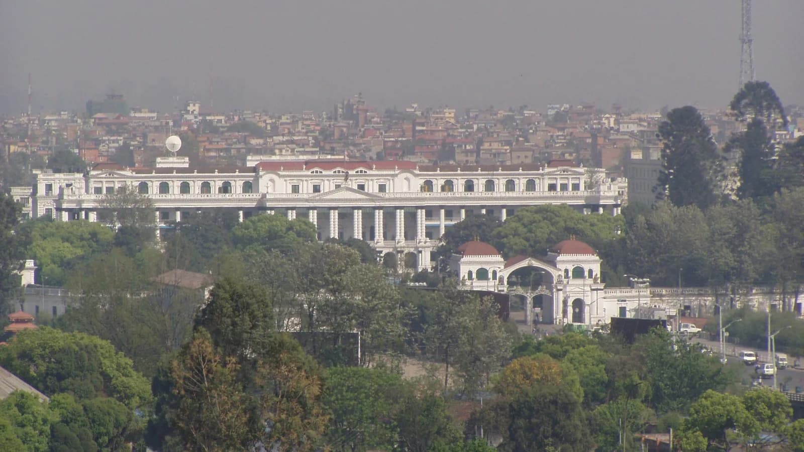 Rooftops and buildings of Kathmandu, Nepal's capital and the seat of the national government and prime minister's office
