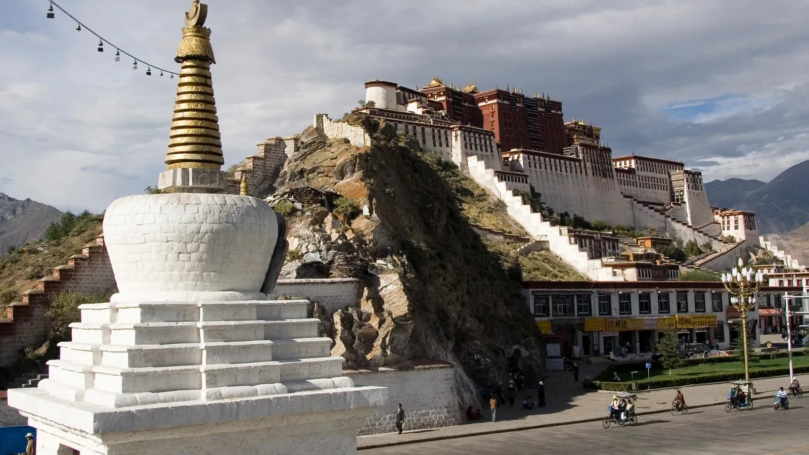 The Potala Palace rising above Lhasa on the Tibetan plateau