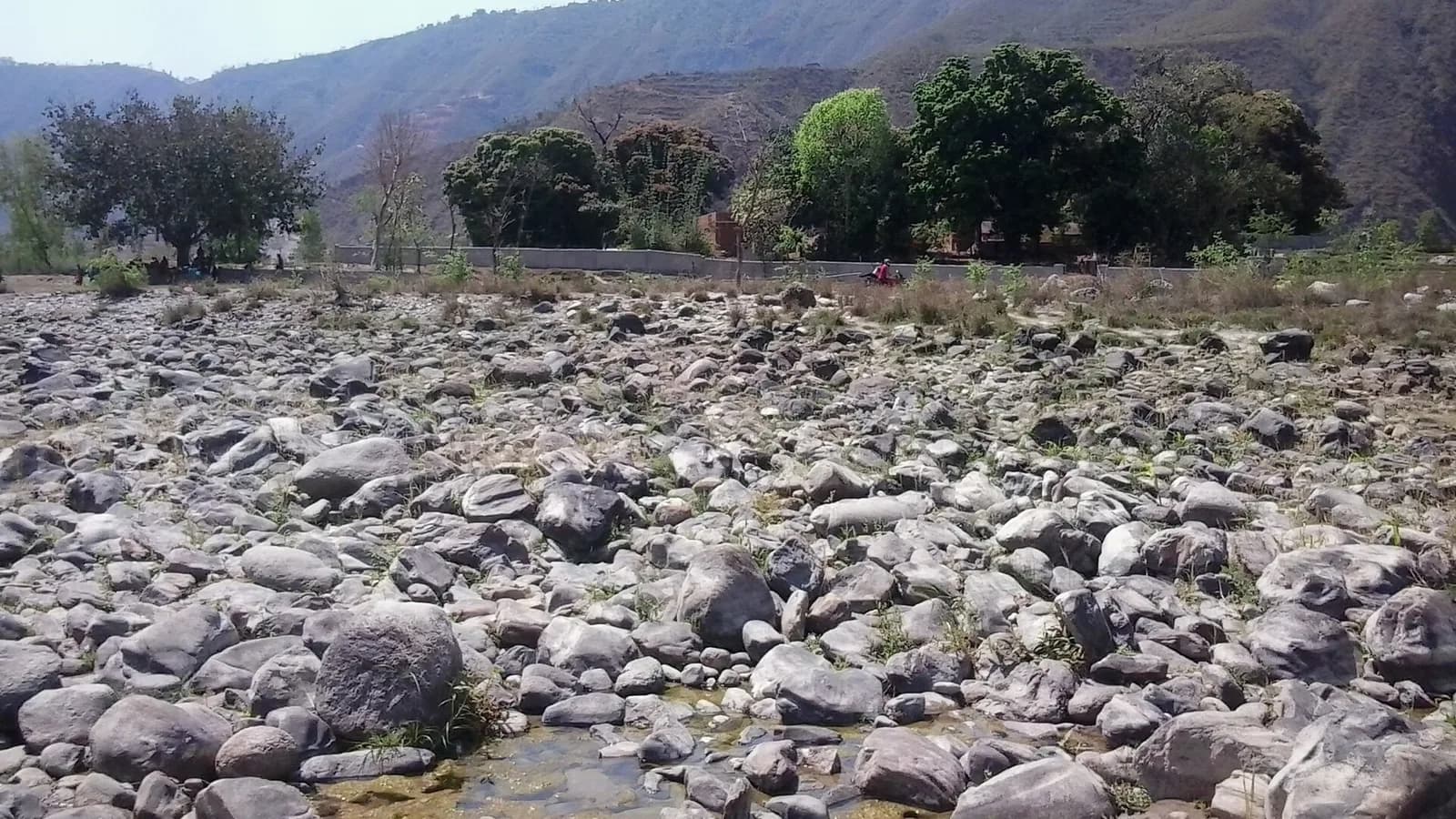 A temple on the forested bank of the Sun Koshi river in Sindhuli, central Nepal