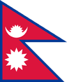 The flag of Nepal — the only non-rectangular national flag